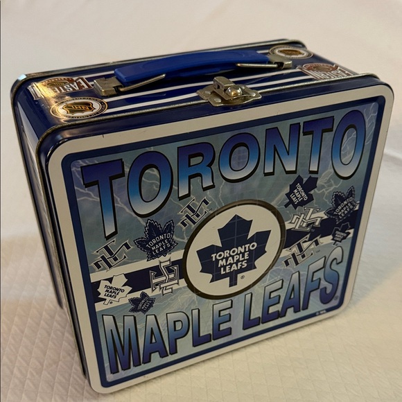 Official NHL Toronto Maple Leafs Vintage Blue Lunch Box with serial number - Picture 1 of 13